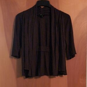 Brown Open Front Cardigan